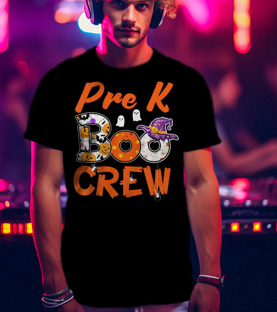 Pre K Boo Crew Teacher Kids Halloween T-Shirt