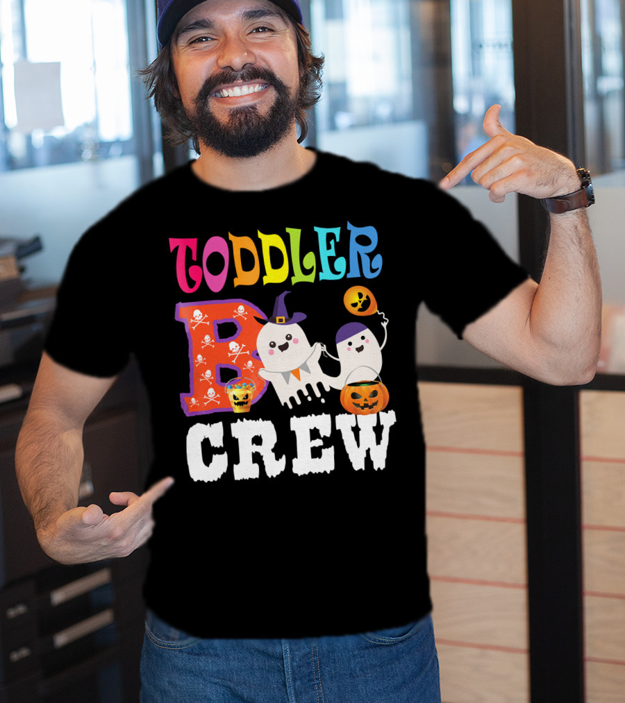 Toddler Boo Crew Halloween Ghosts And Skulls T-Shirt