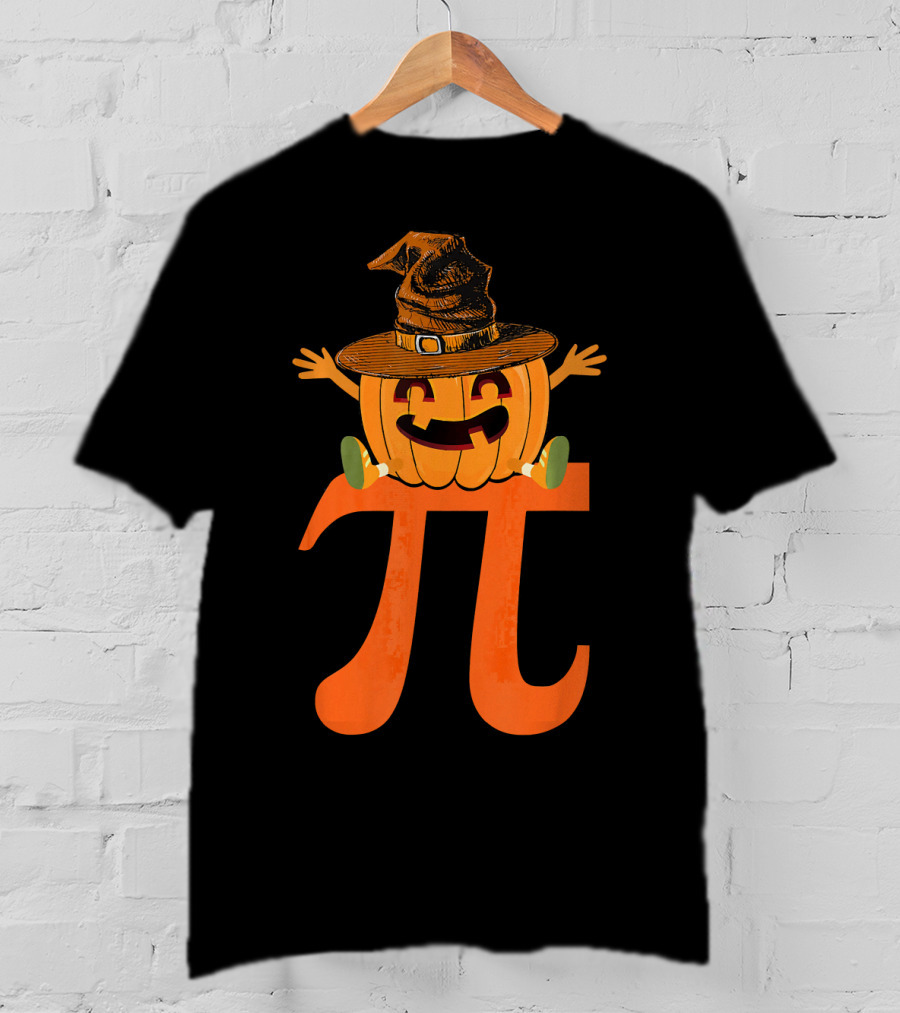 Halloween Pumpkin Witch Sitting On Pi T-Shirt