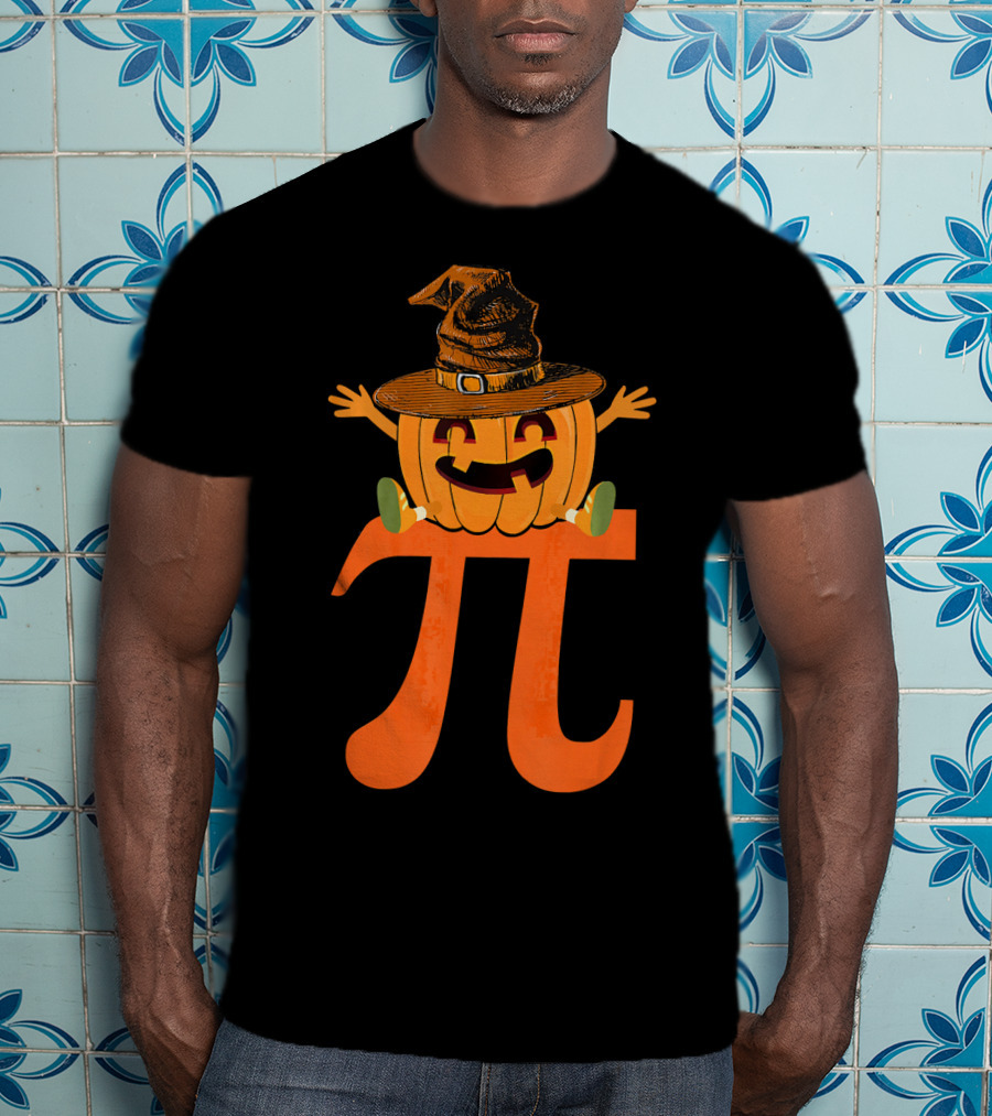Halloween Pumpkin Witch Sitting On Pi T-Shirt