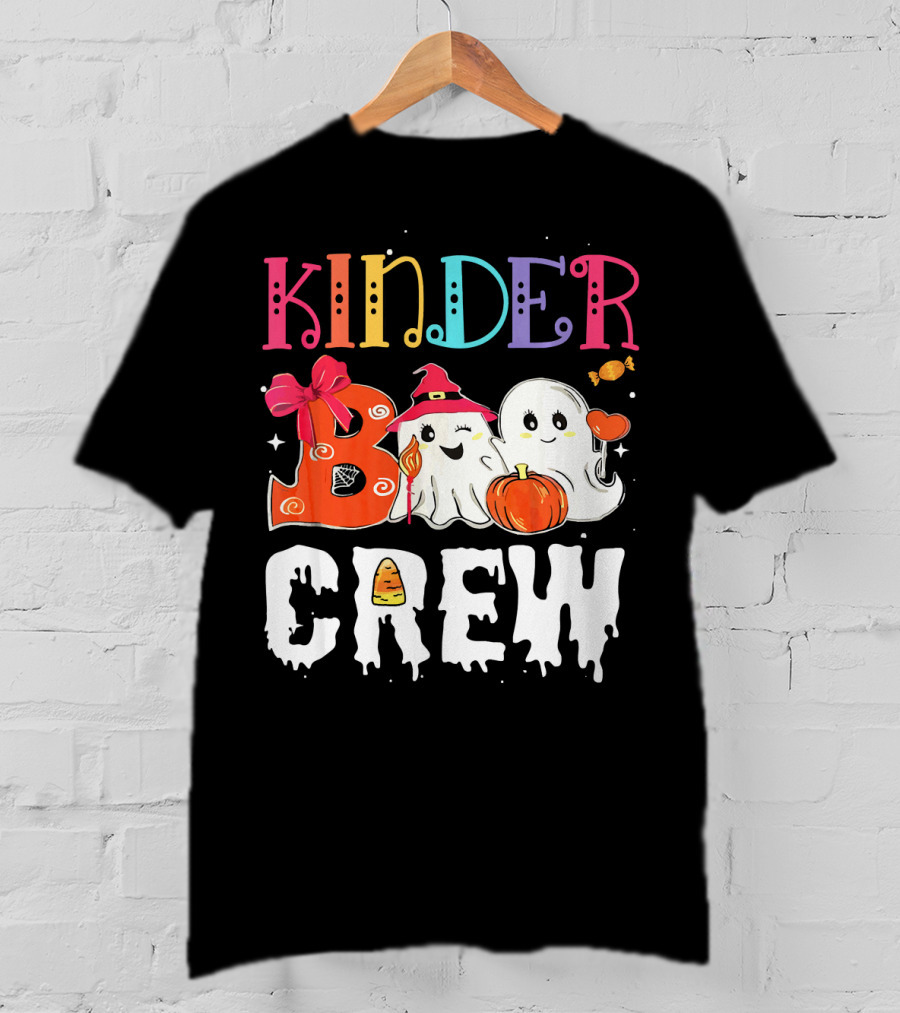 Kinder Boo Crew Halloween Ghosts Candy Pumpkin T-Shirt