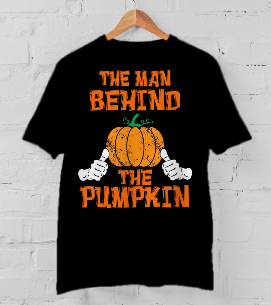 The Man Behind The Pumpkin Halloween Pregnancy Reveal T-Shirt