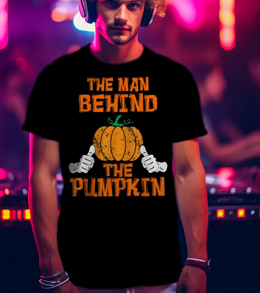 The Man Behind The Pumpkin Halloween Pregnancy Reveal T-Shirt