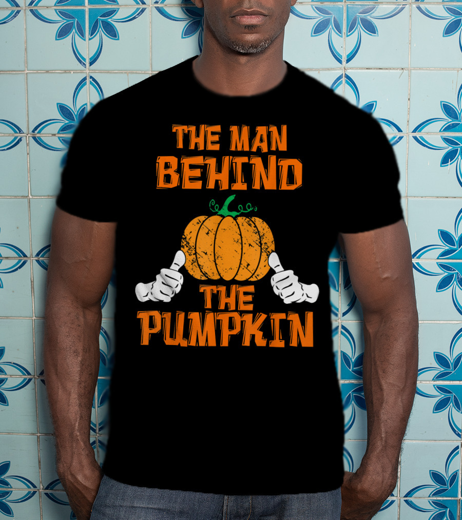 The Man Behind The Pumpkin Halloween Pregnancy Reveal T-Shirt