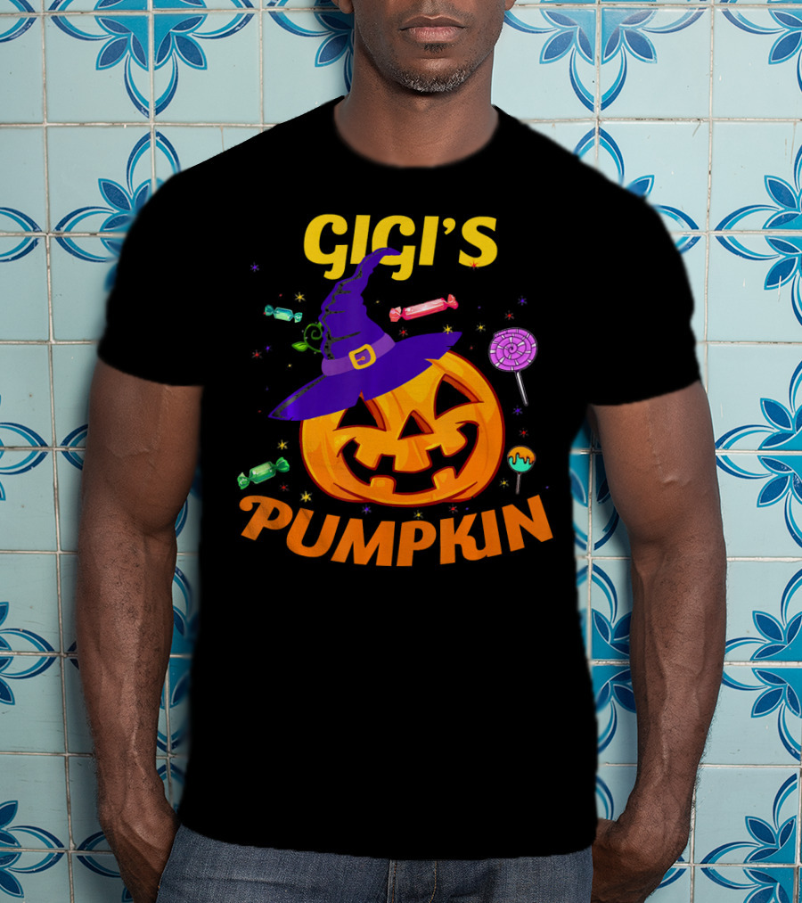 Gigi's Pumpkin Halloween Candy Witch Hat Toddler T-Shirt