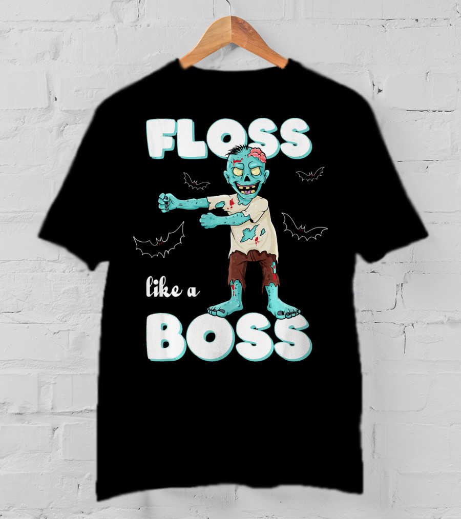 Floss Like A Boss Zombie Dancing With Bats T-Shirt