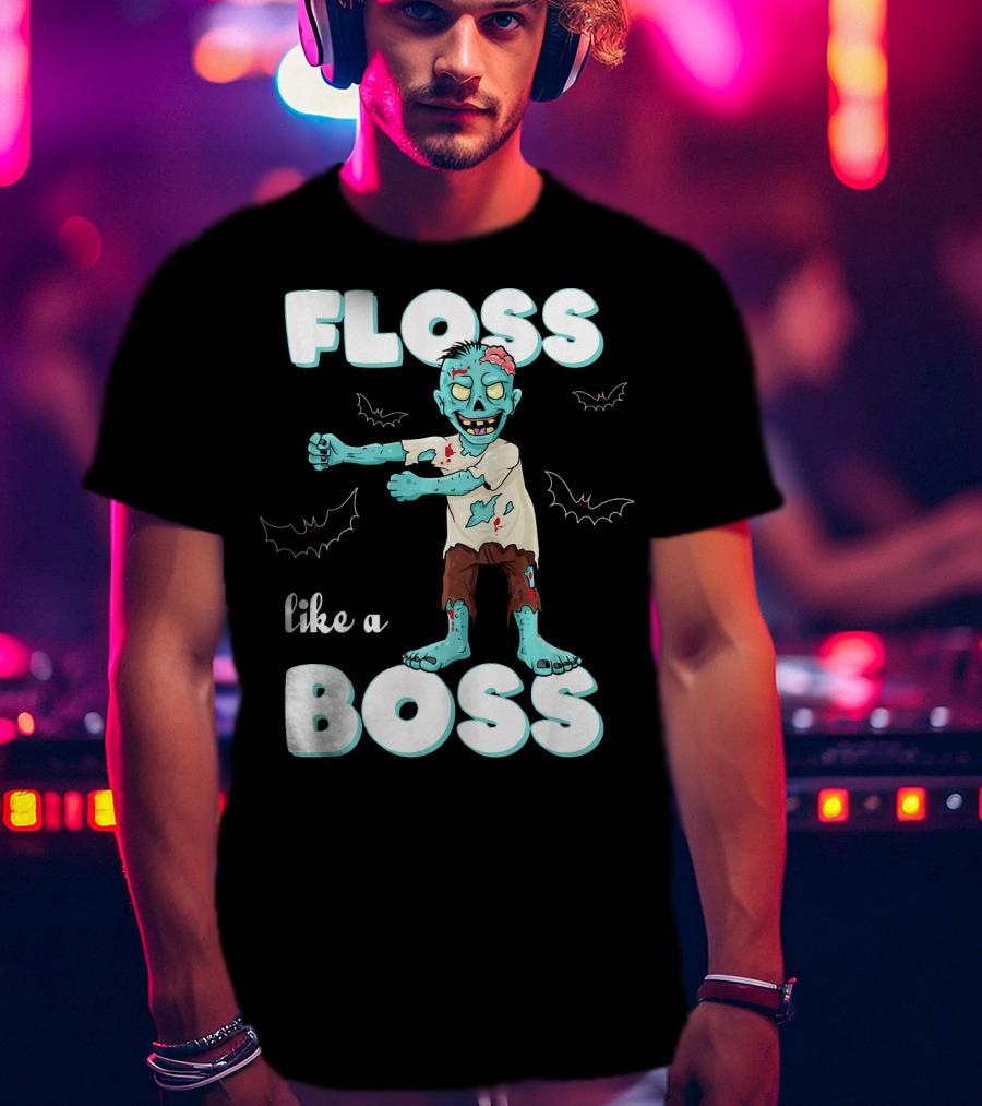 Floss Like A Boss Zombie Dancing With Bats T-Shirt