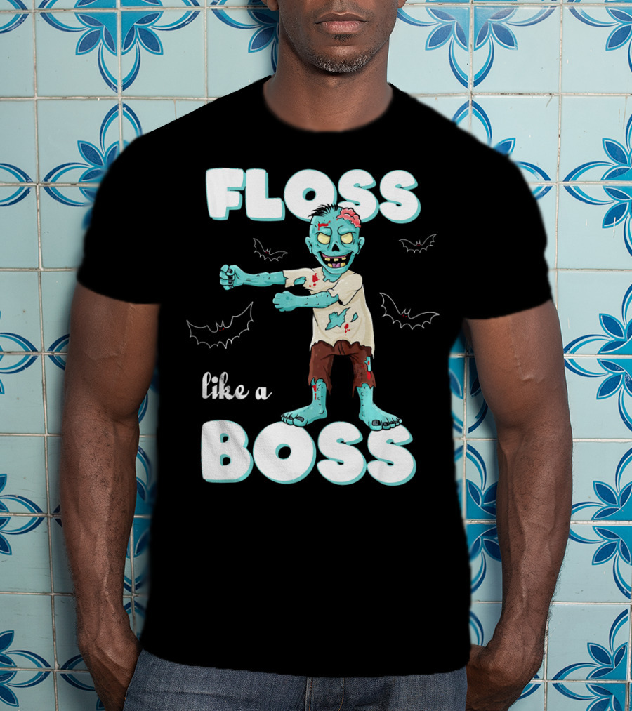 Floss Like A Boss Zombie Dancing With Bats T-Shirt