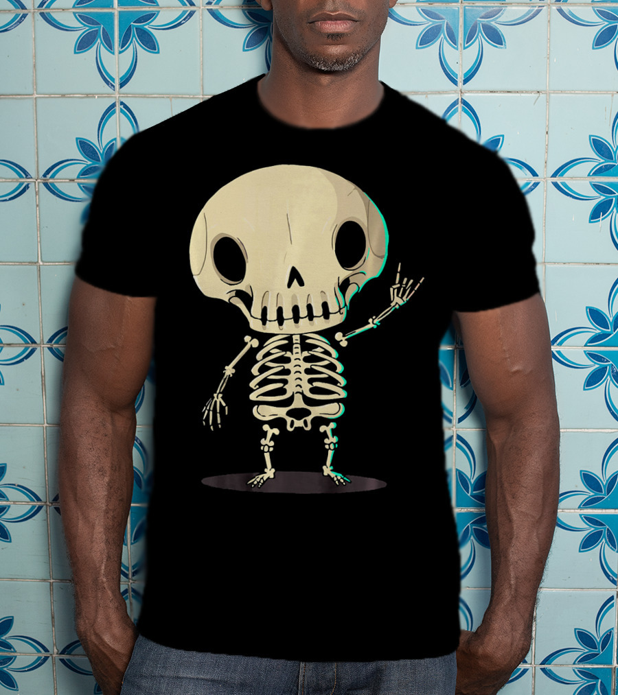 SKELETON Halloween Costume Rib Cute Skull Bones T-Shirt