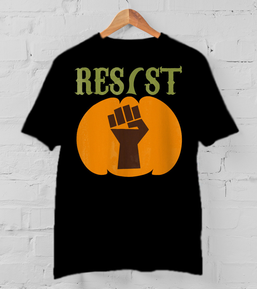 Resist Halloween Pumpkin Fist Political T-Shirt