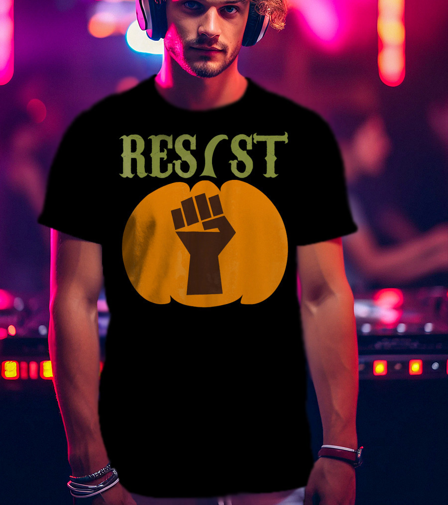 Resist Halloween Pumpkin Fist Political T-Shirt