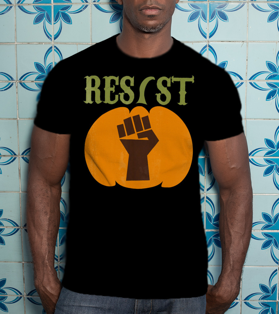 Resist Halloween Pumpkin Fist Political T-Shirt