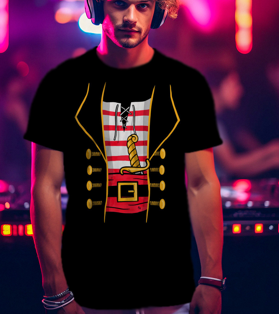 Buccaneer Corsair Jacket Sword Stripe Pirate T-Shirt