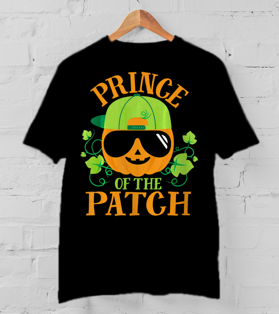 Prince Pumpkin Of The Patch In Shades And Green Hat T-Shirt