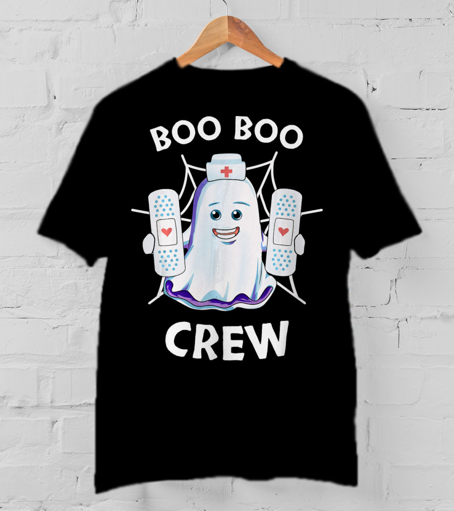 BOO BOO CREW Halloween Funny Nurse Costume T-Shirt