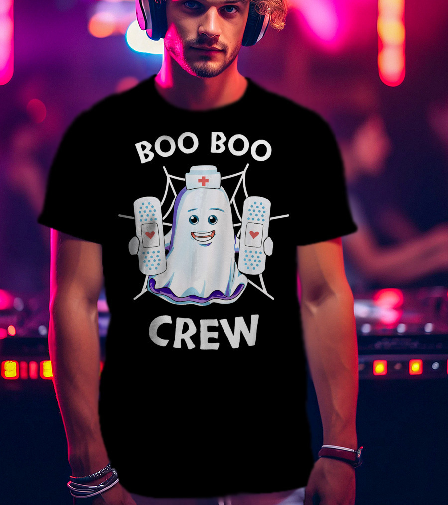 BOO BOO CREW Halloween Funny Nurse Costume T-Shirt
