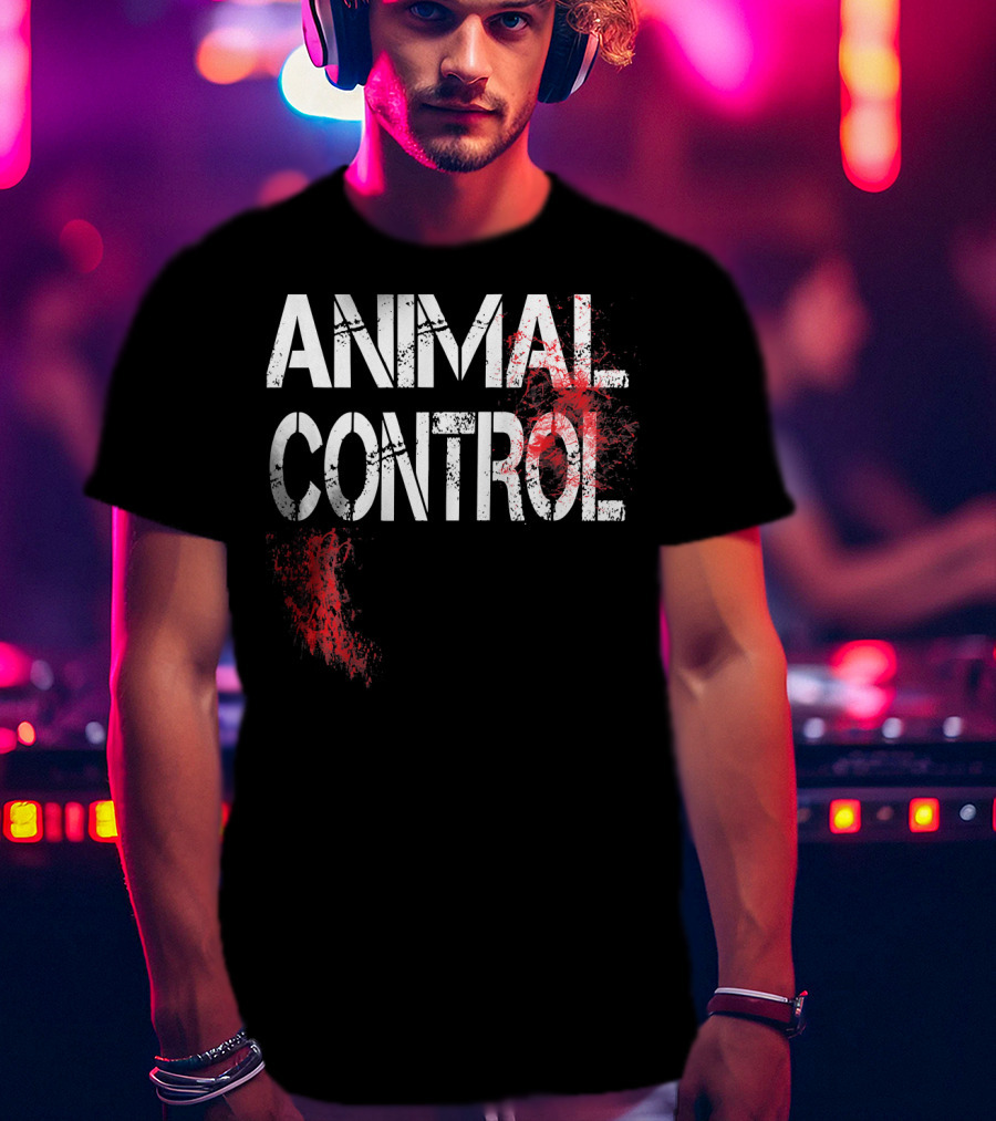 ANIMAL CONTROL Red Paint Splatter T-Shirt