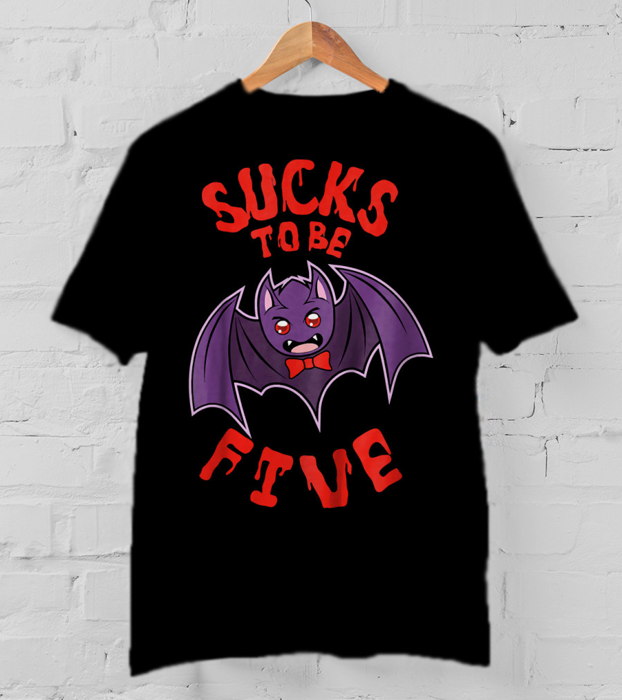 Sucks To Be Five Bat Halloween Kids Costume T-Shirt