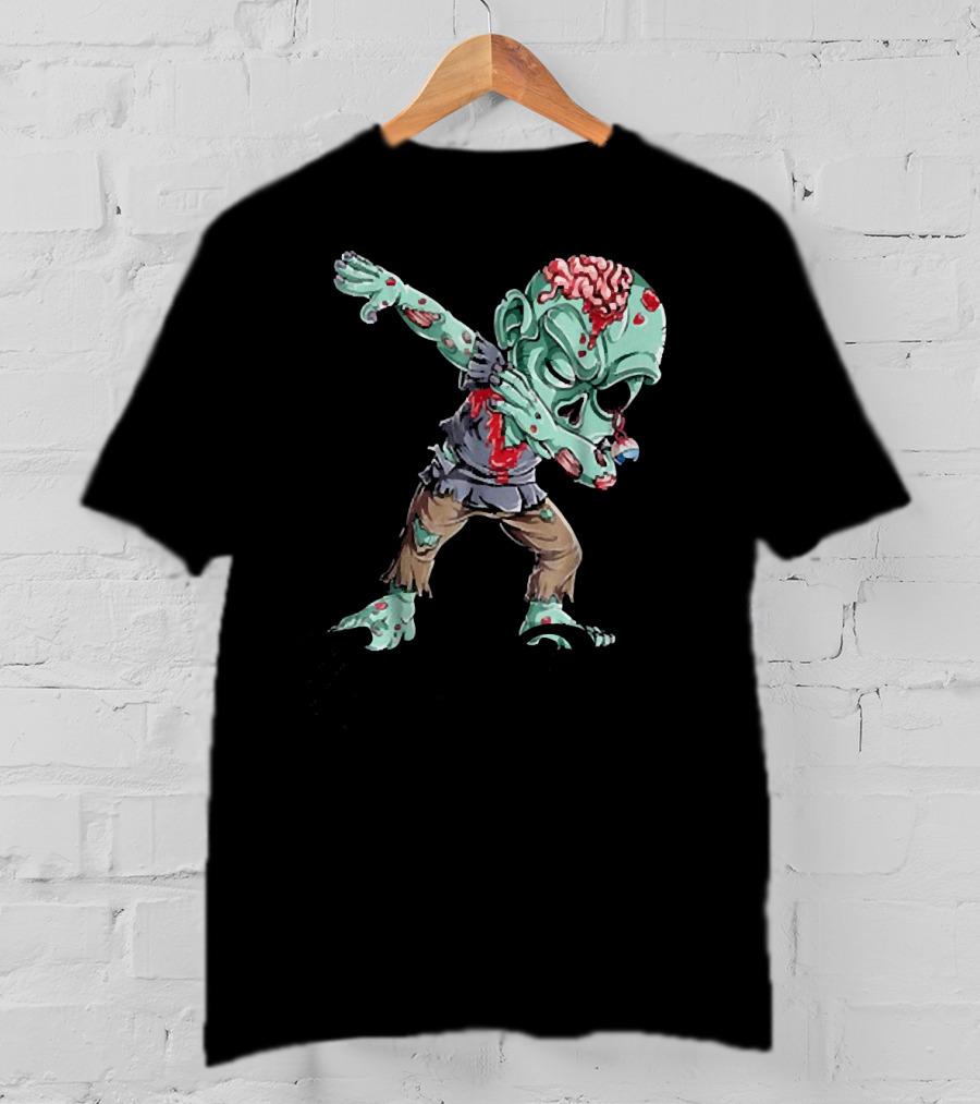 Dabbing Zombie Creepy Halloween Monster Dance T-Shirt