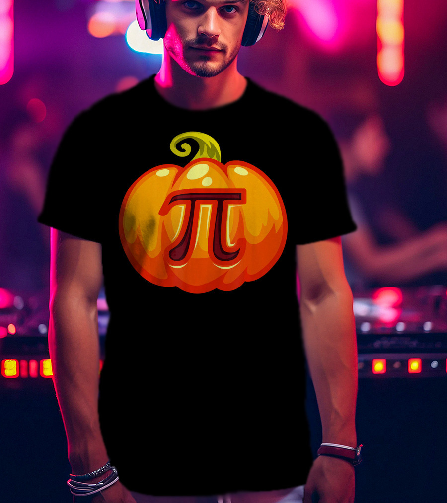Math Teacher Pi Symbol Pumpkin Halloween Costume T-Shirt