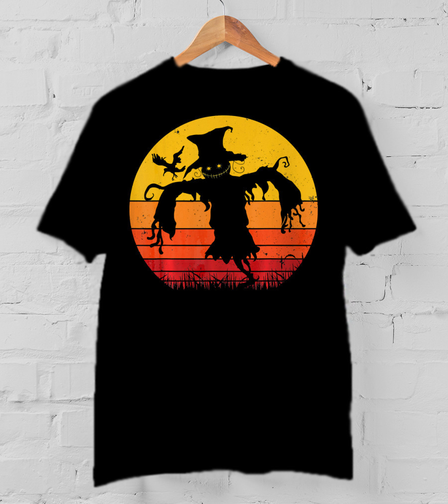 Vintage Scarecrow Retro Sunset T-Shirt