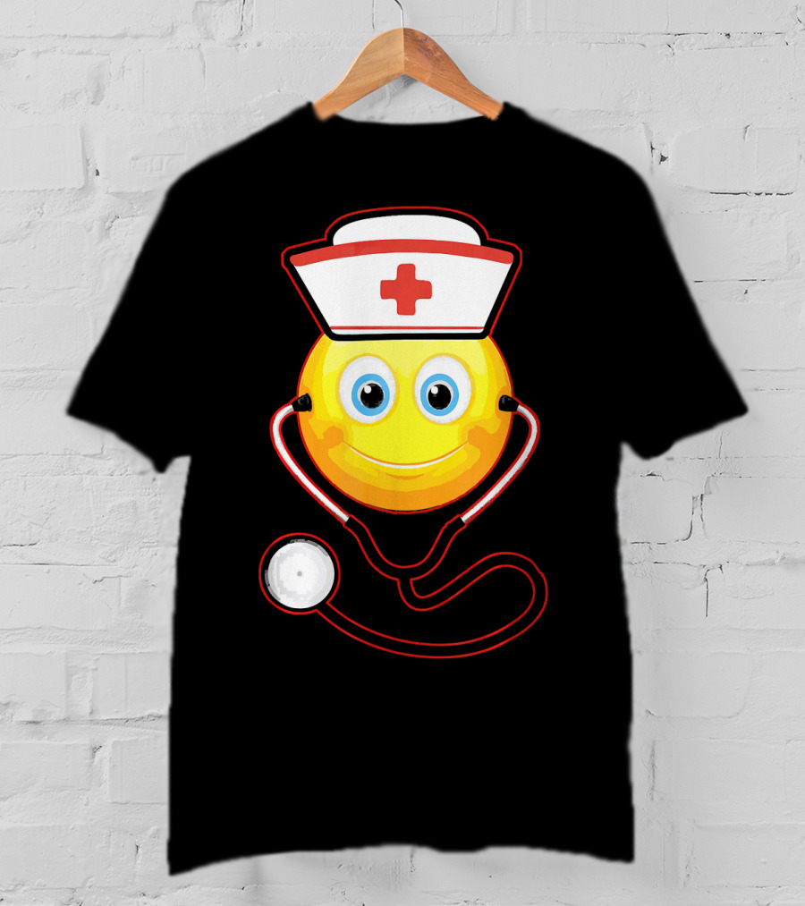 Smiley Nurse Stethoscope Halloween Girls T-Shirt