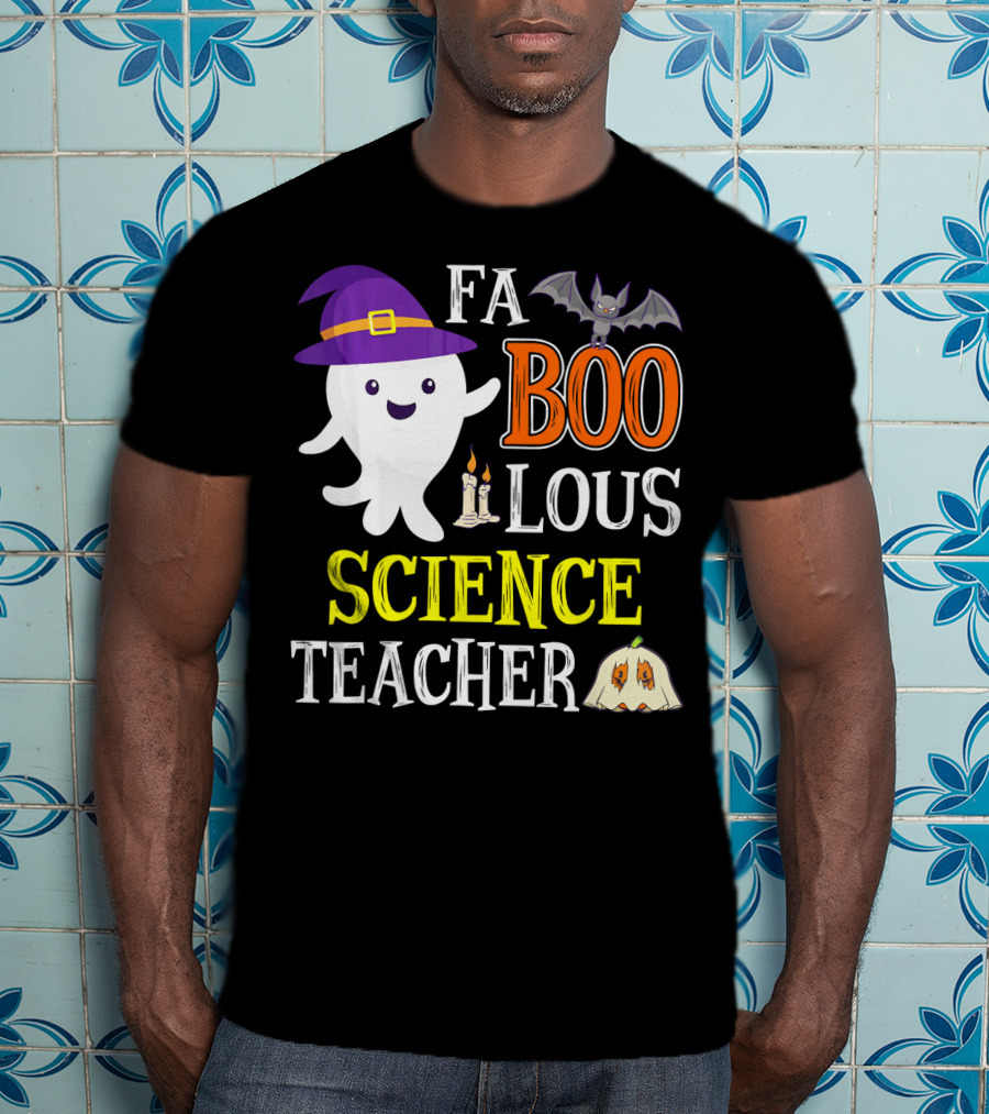 FaBOOlous Science Teacher Ghost Halloween T-Shirt