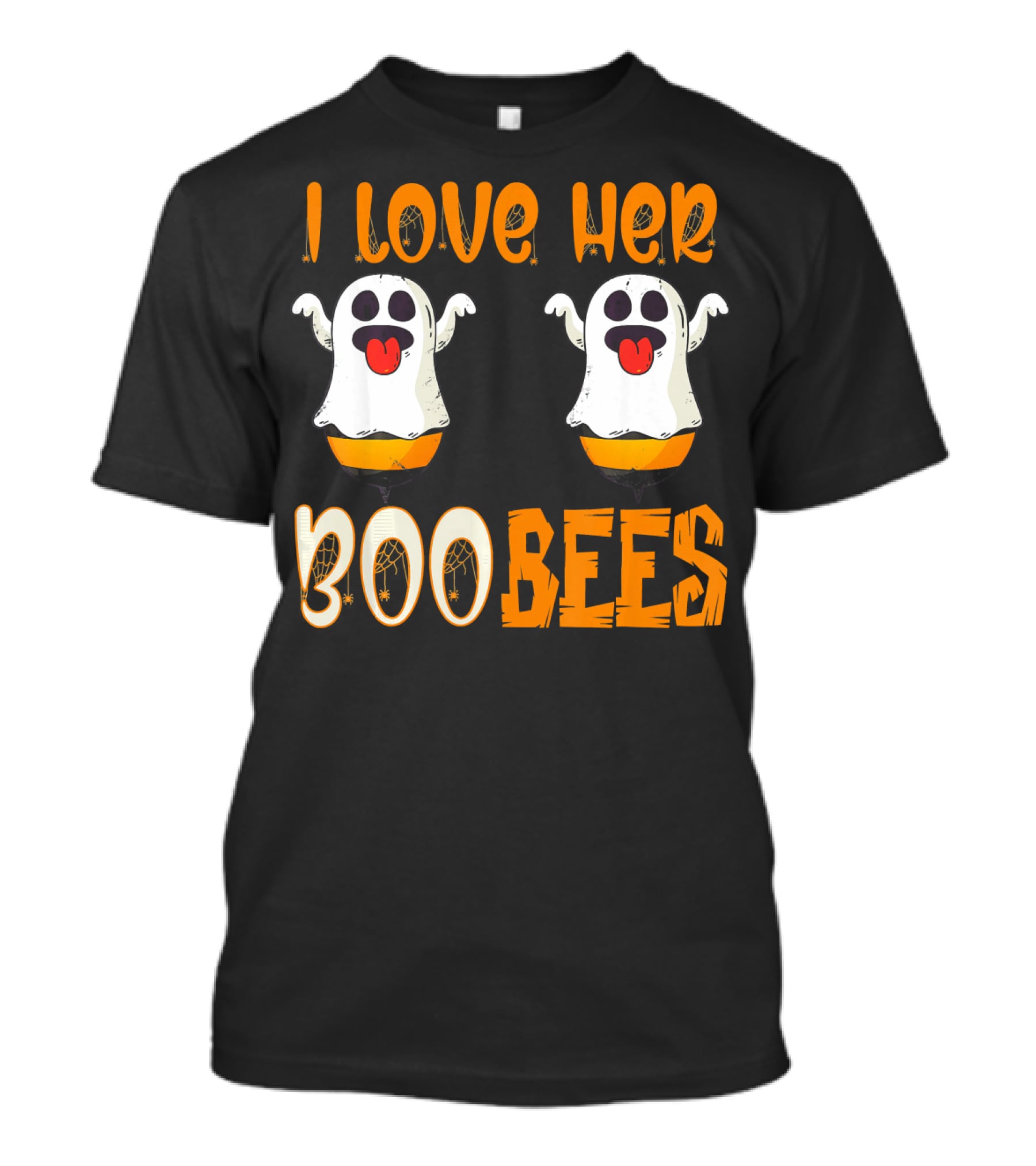 I Love Her Boo Bees Ghost Halloween Matching T-Shirt