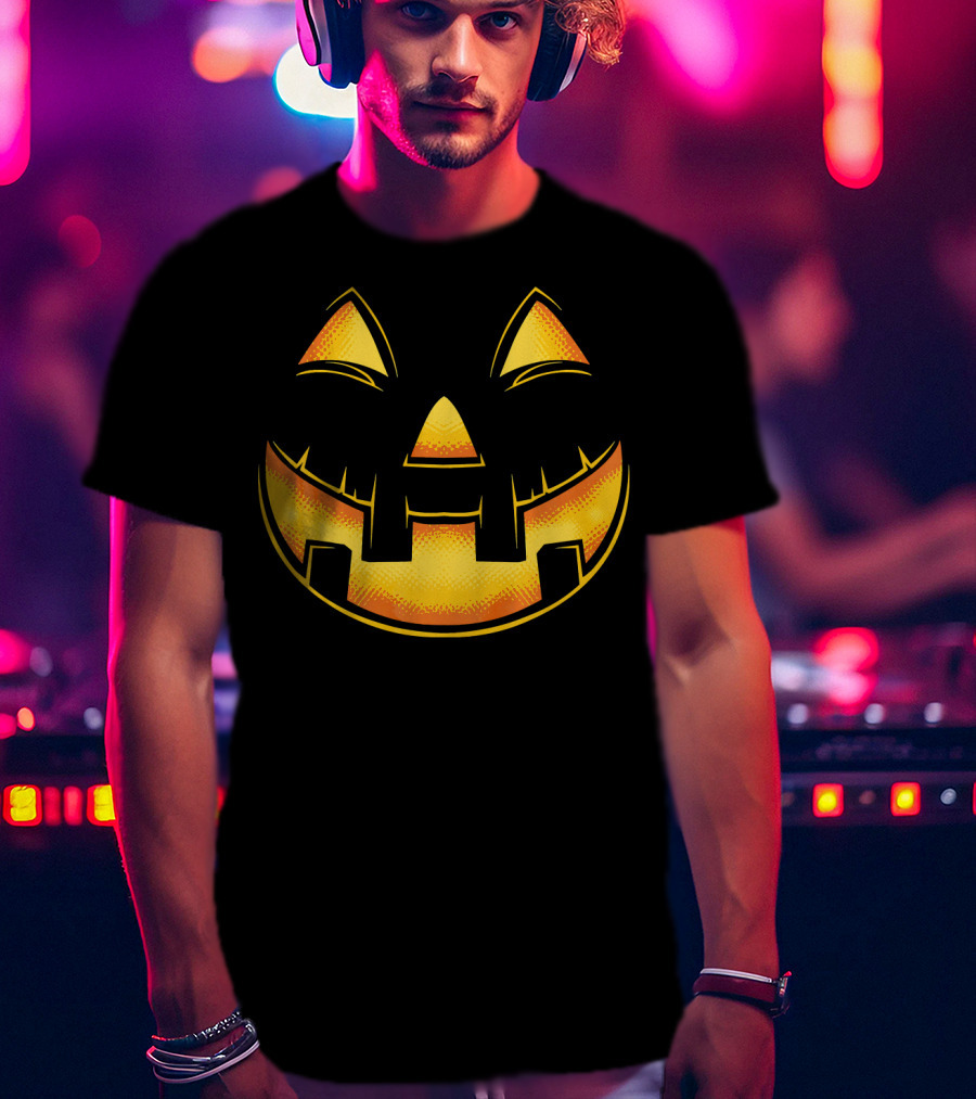 Funny Pumpkin Face Halloween Jack O Lantern T-Shirt