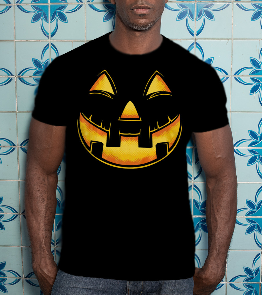 Funny Pumpkin Face Halloween Jack O Lantern T-Shirt