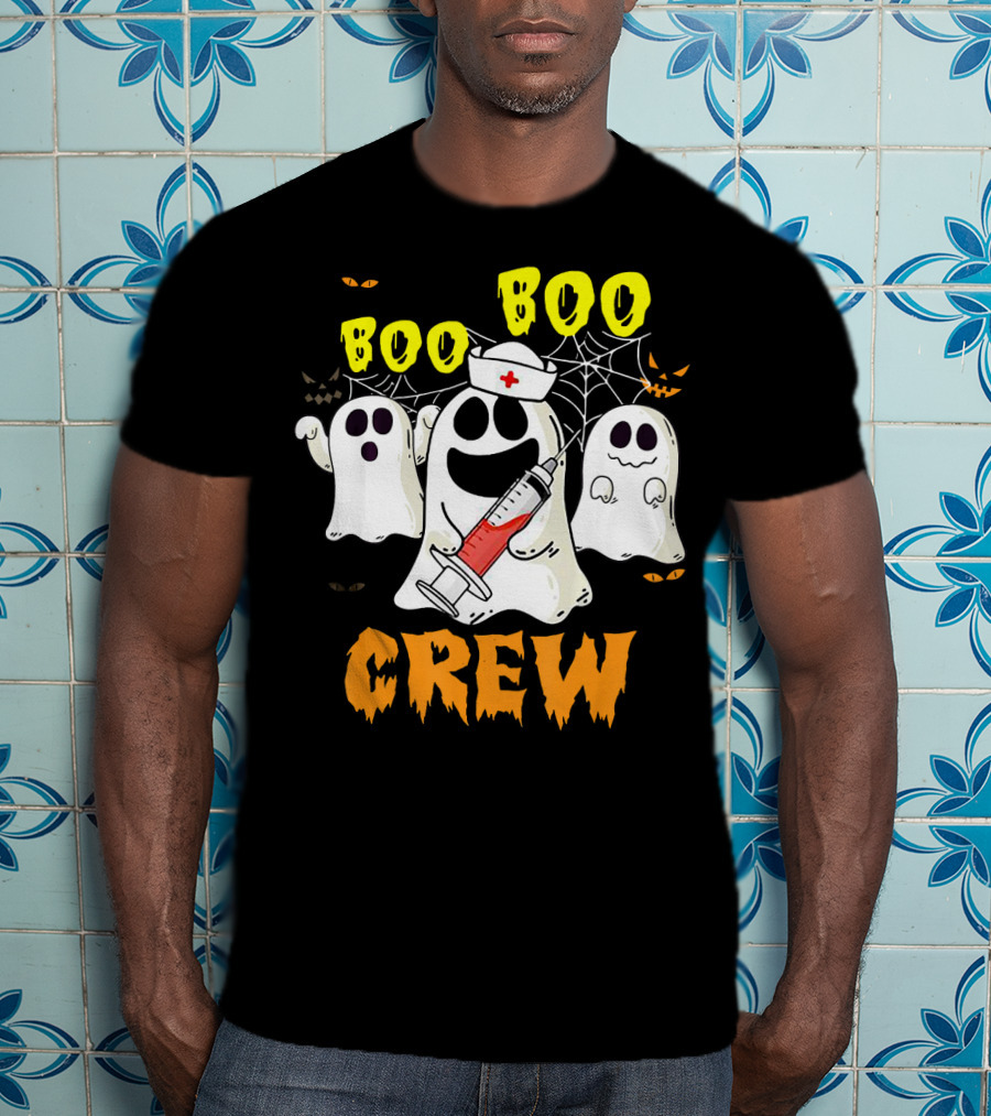 Boo Boo Ghost Nurse Crew Halloween Spooky Nurse Team T-Shirt