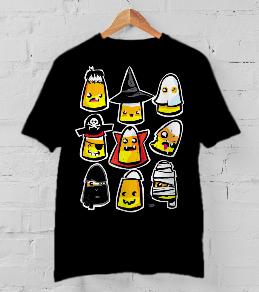 Halloween Holiday Candy Corn Kawaii Cute Costumes T-Shirt