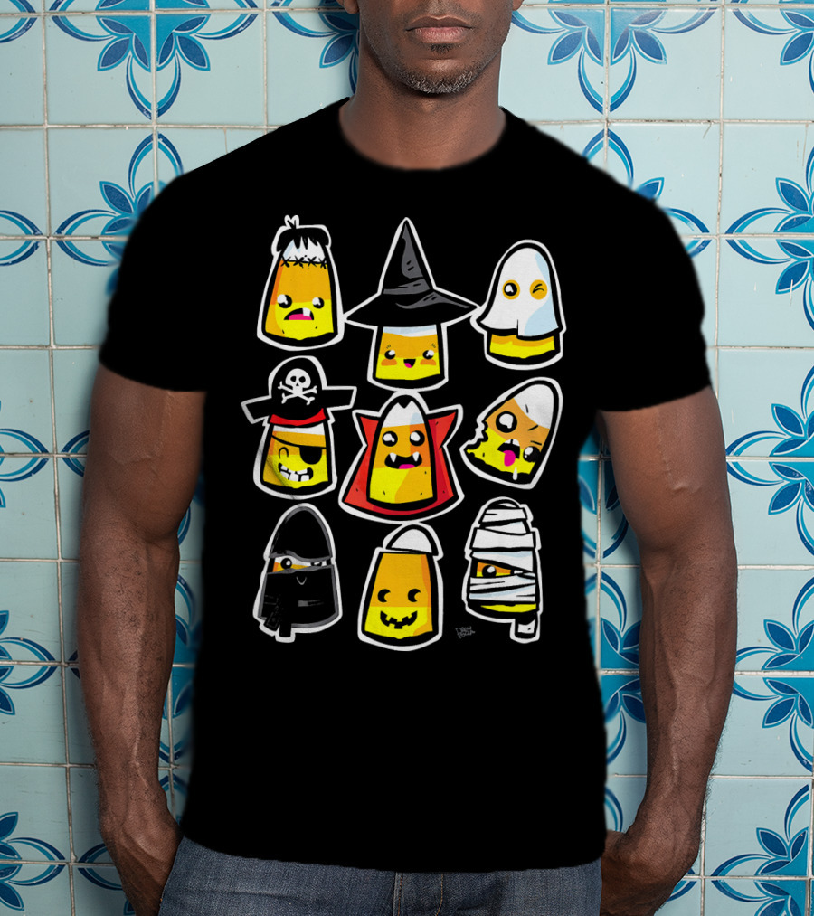 Halloween Holiday Candy Corn Kawaii Cute Costumes T-Shirt