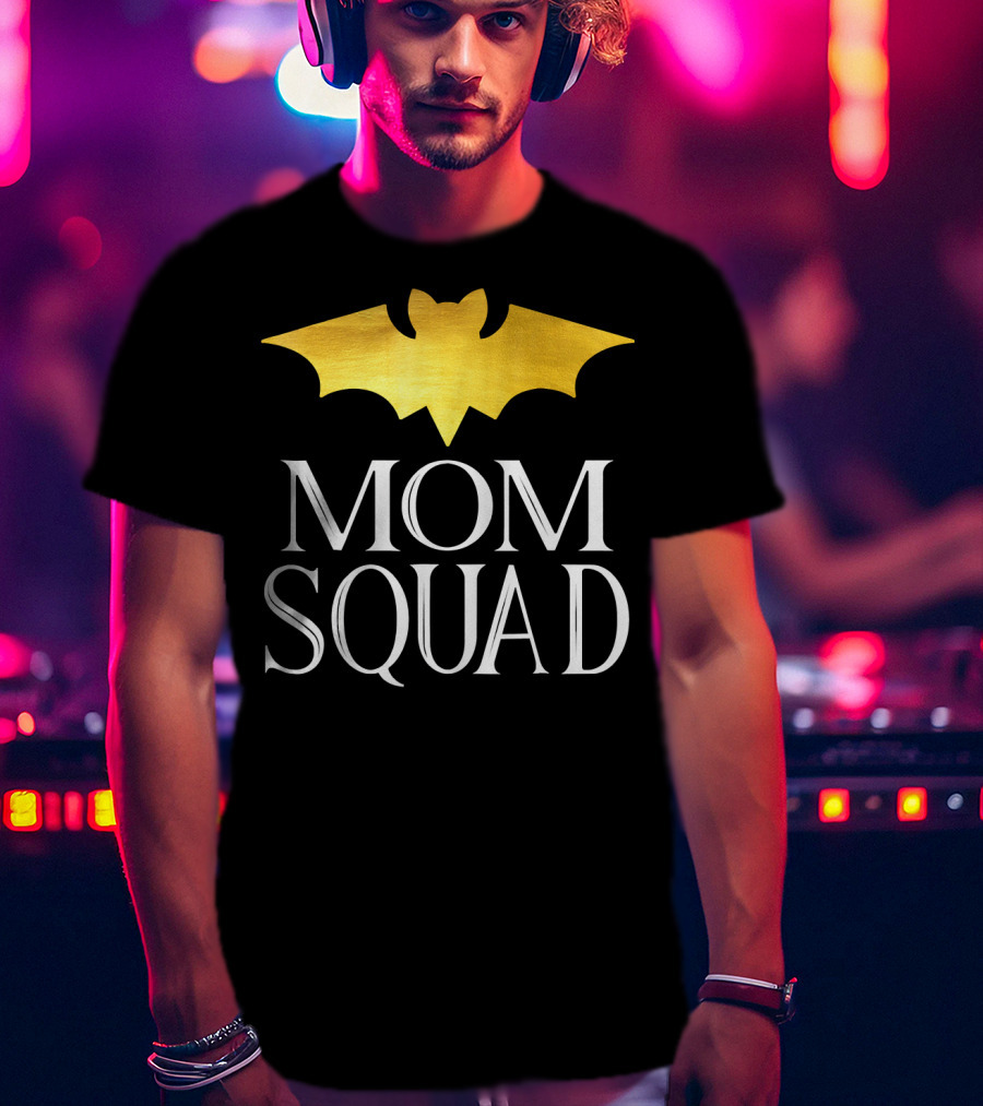 Mom Squad Gold Bat T-Shirt