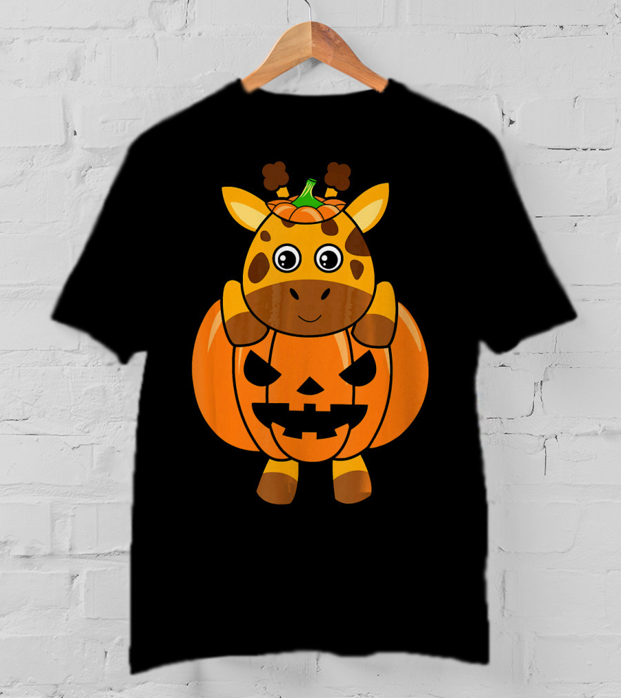 Adorable Giraffe Pumpkin Halloween Costume Body T-Shirt
