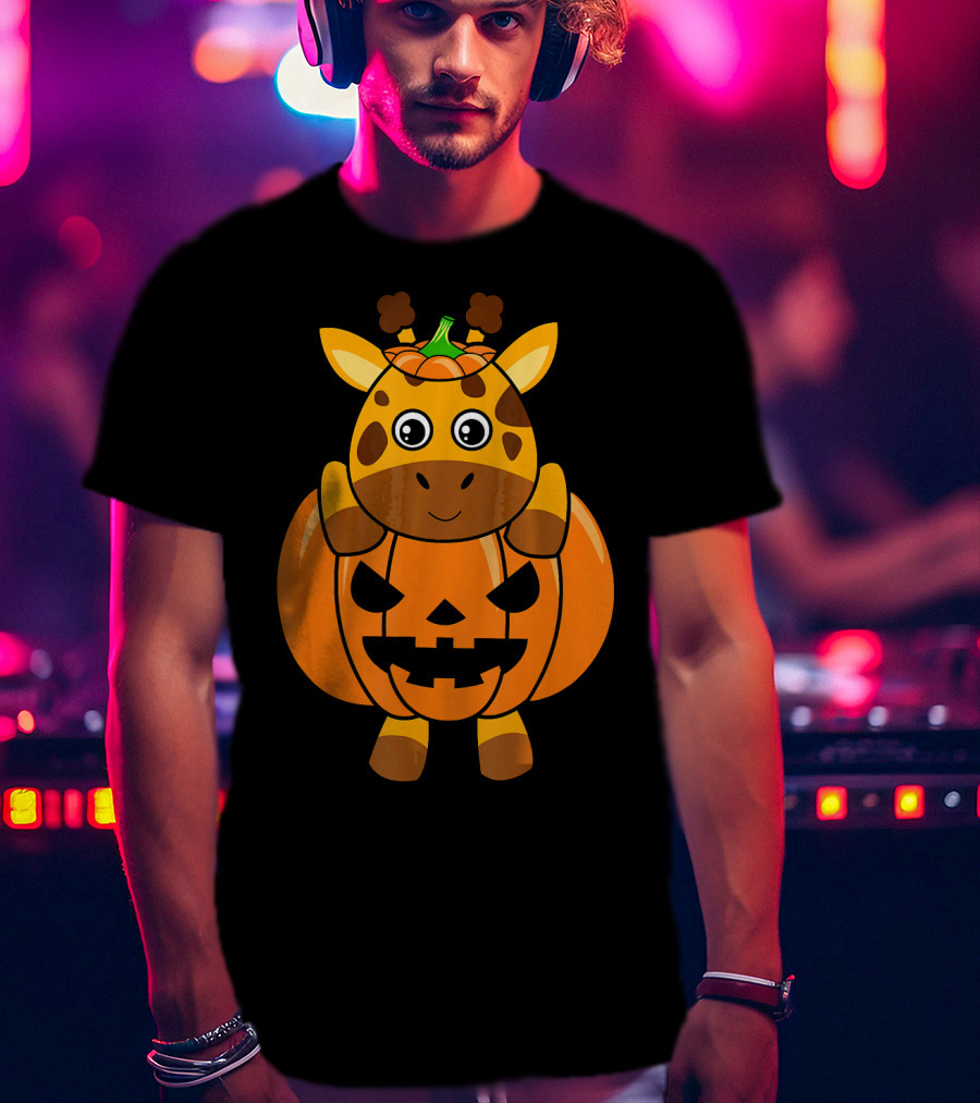 Adorable Giraffe Pumpkin Halloween Costume Body T-Shirt