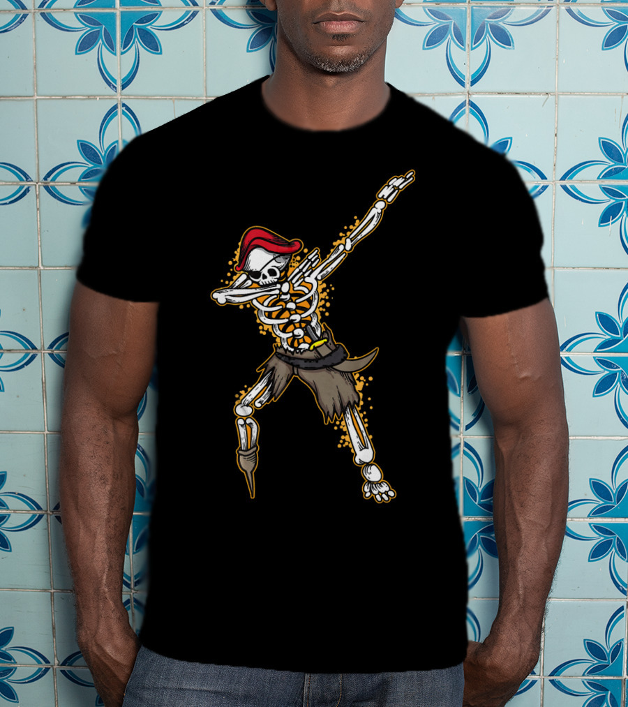 Dabbing Pirate Skeleton Funny Zo T-Shirt