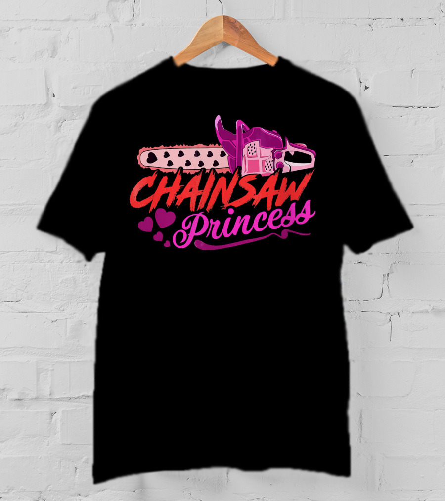 CHAINSWAW Princess Funny Halloween Chainsaw Princess T-Shirt