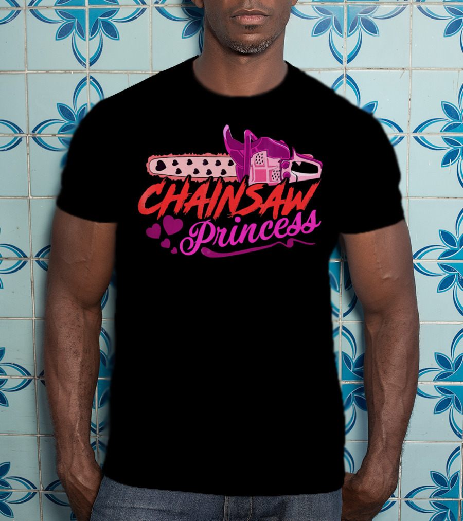 CHAINSWAW Princess Funny Halloween Chainsaw Princess T-Shirt
