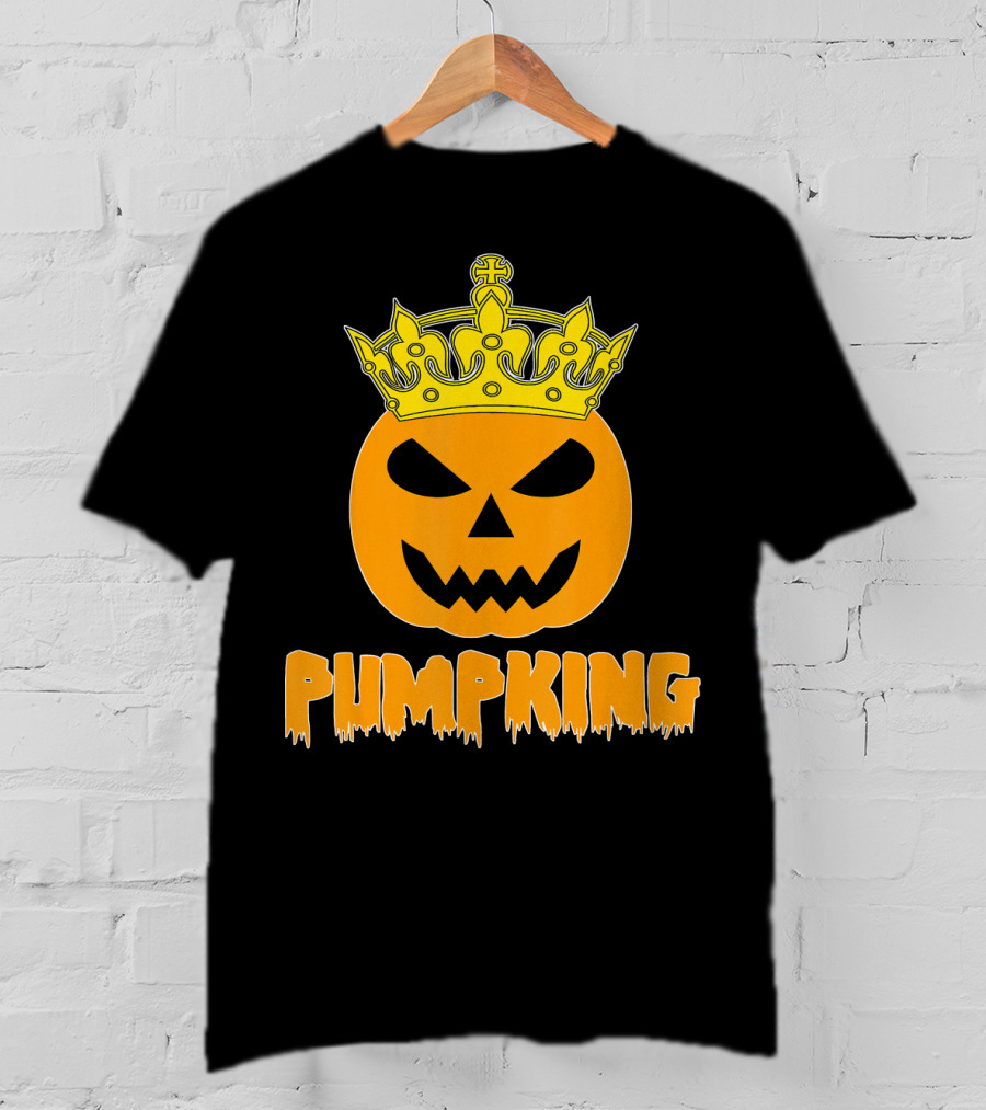 Pumpking Crowned Jack-o'-Lantern Halloween Couple Humor T-Shirt