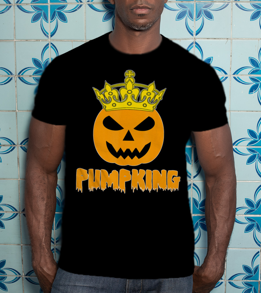 Pumpking Crowned Jack-o'-Lantern Halloween Couple Humor T-Shirt