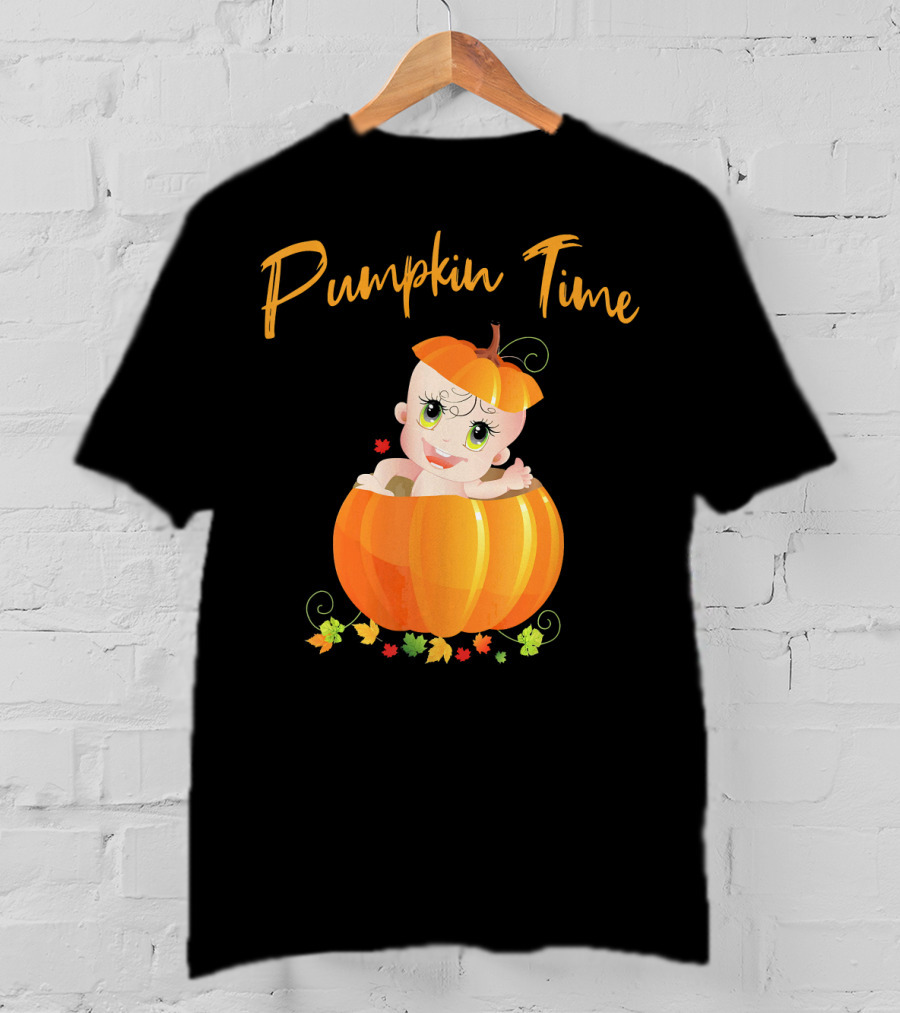 Pumpkin Time Baby Halloween Pumpkin T-Shirt