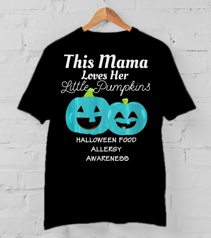 This Mama Loves Her Little Pumpkins Halloween Food Allergy Awareness T-Shirt
