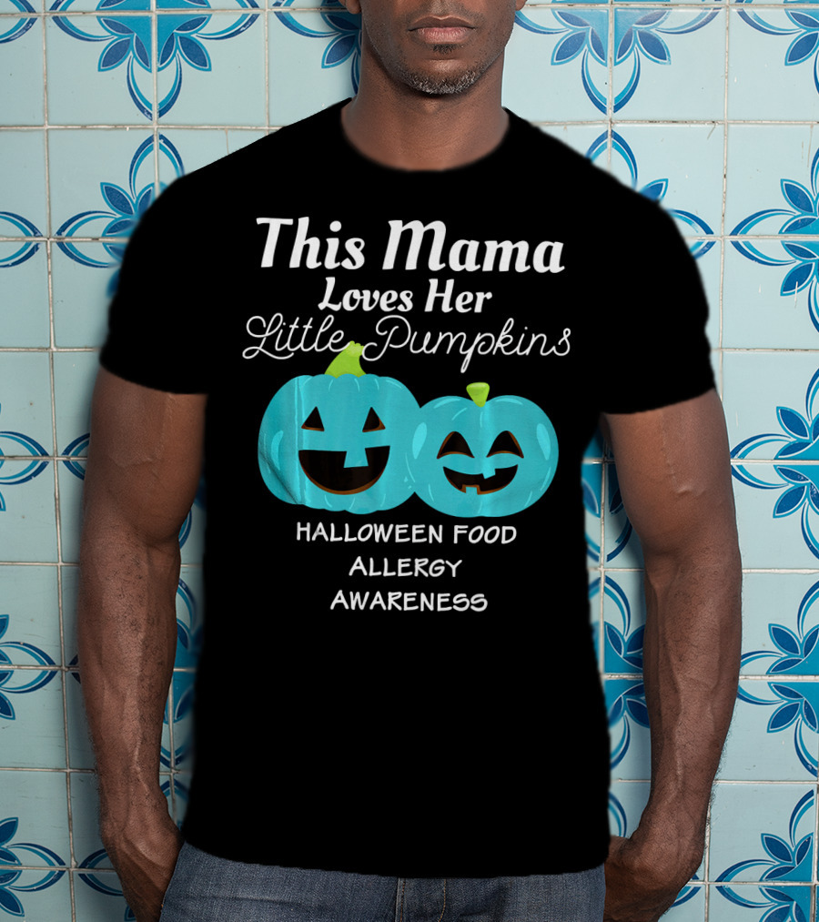 This Mama Loves Her Little Pumpkins Halloween Food Allergy Awareness T-Shirt