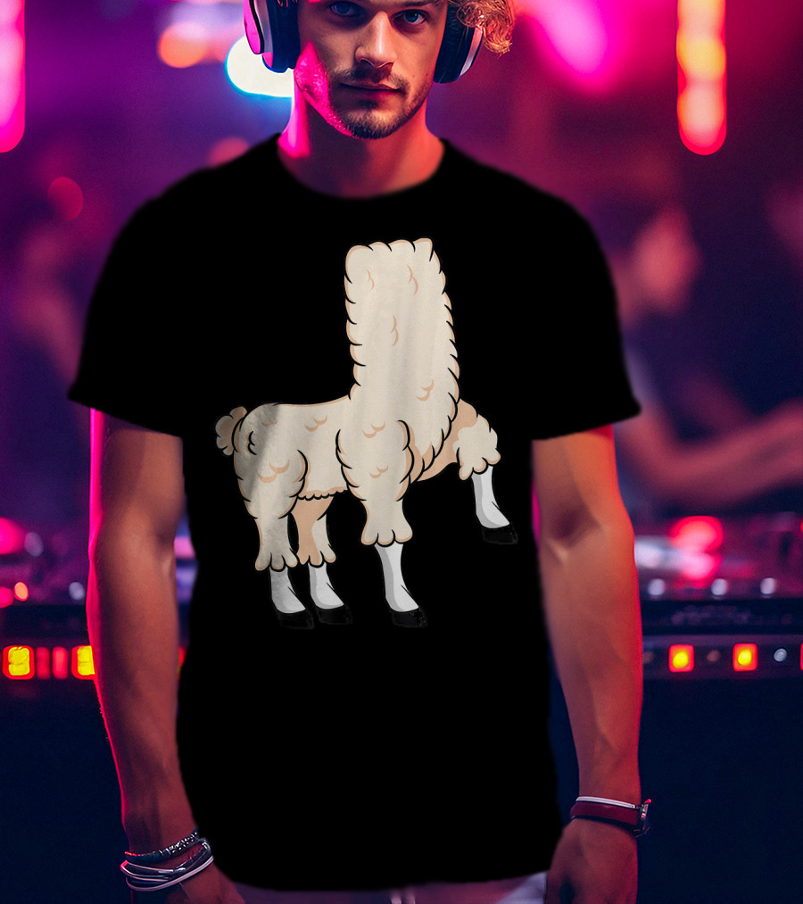 Llama Costume Halloween Easy Cosplay Headless T-Shirt