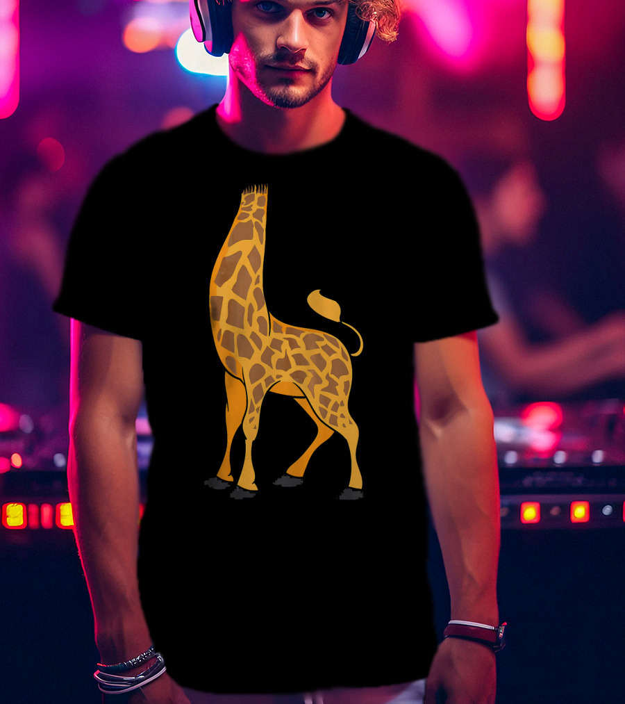 Giraffe In The Style Of A Dinosaur At The Tail End T-Shirt