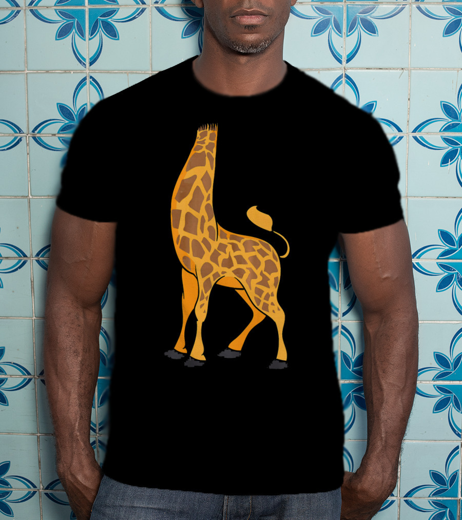 Giraffe In The Style Of A Dinosaur At The Tail End T-Shirt
