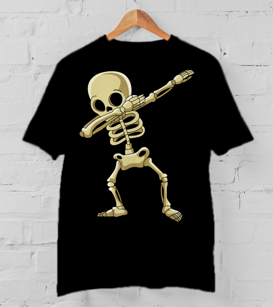 Kids Skeleton Dabbing Pose T-Shirt