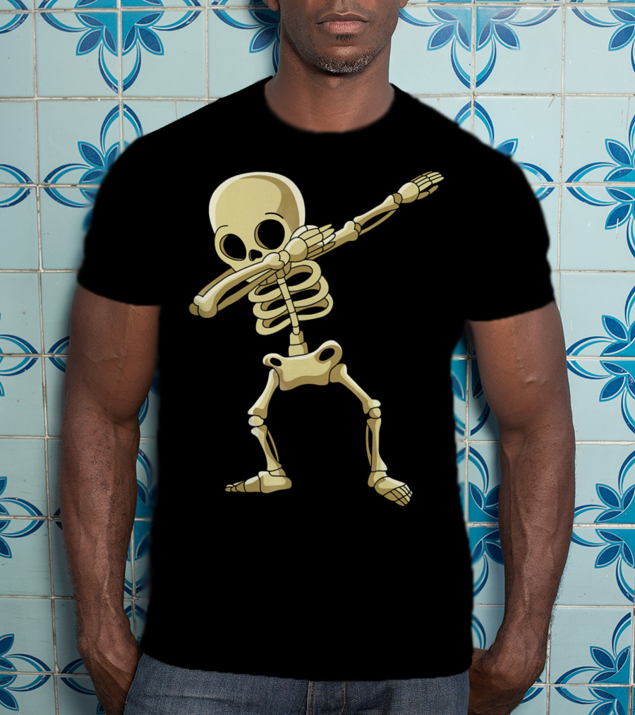 Kids Skeleton Dabbing Pose T-Shirt