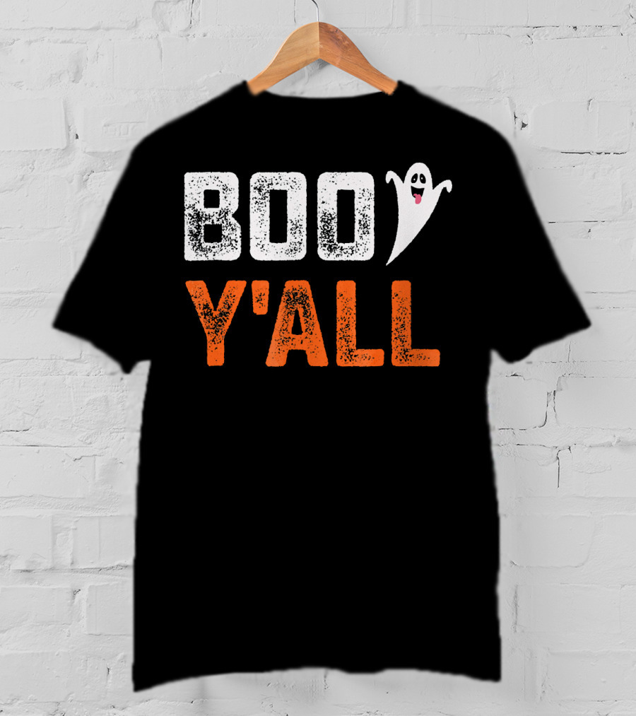 Boo Y'All Ghost Halloween Humor T-Shirt